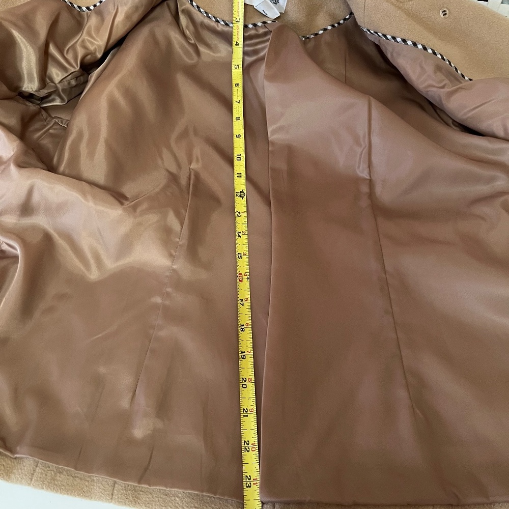 St John's Bay Dress Coat - with large reinforced brown buttons and inside pocket - Picture 13 of 16